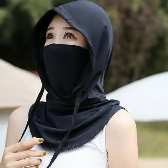 2026 protetor solar máscara facial feminino verão rosto cheio de seda gelo Anti-ultravioleta condução equitação pescoço