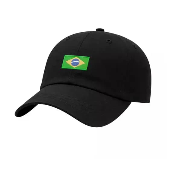 Boné Aba Curva Brasil Unissex Bordado Bandeira Copa Varias Cores Promoção