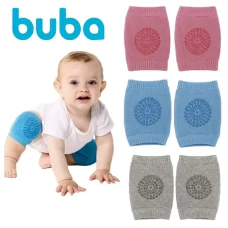 BUBA Joelheira - Azul - Rosa - Cinza