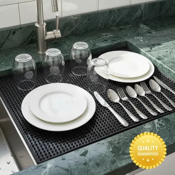Essencial na Cozinha Moderna: Tapete Escorredor de Pratos e Copos com Base Antiderrapante