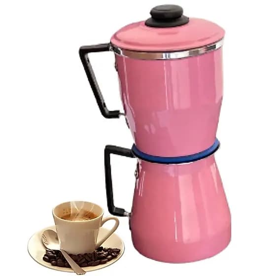 Cafeteira Italiana Com Filtro Aluminio ROSA 1L