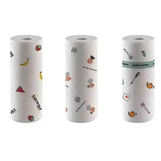Rolo Pano De Limpeza 50 /100peças Reutilizável Absorvente Água Preguiçoso Seco Lavável Toalha De Papel Rag SHALALA