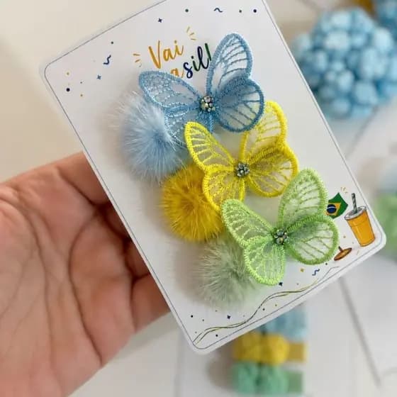 Presilhas infantil/ Presilha borboleta/ Acessório infantil/ Presilha para menina/ Acessório de cabelo infantil/ Clips