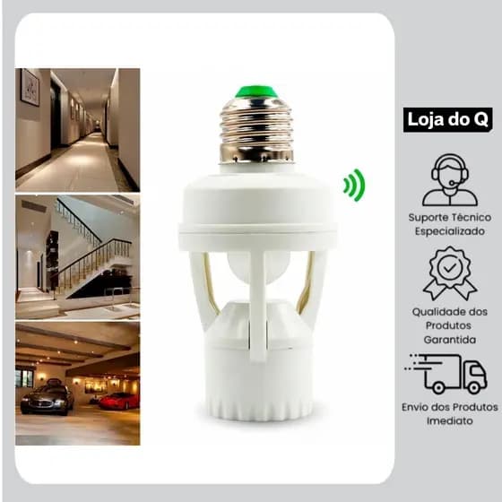 Lâmpada com Sensor de movimento de tubo optoeletrônico, tipo soquete, tensão dupla