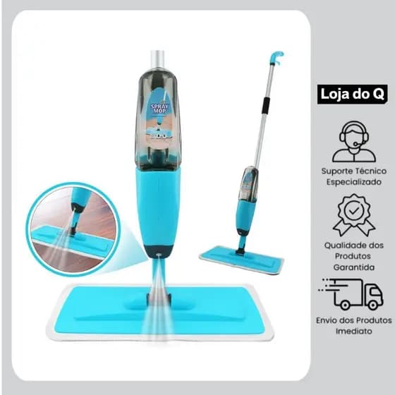 Esfregona Spray, equipada com substituição de microfibra reutilizável, produtos de limpeza práticos, duráveis e de alta