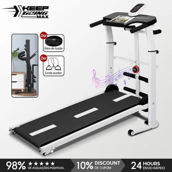 KEEP GOING MAX Máquina Automática De Esteira Mecânica Para Caminhada Com Display , Suporta Até 120kg