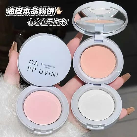 Pó Compacto Fixador CAPPUVINI: Delicado, Efeito Soft-Focus, Controle de Oleosidade, Longa Duração, Pó Compacto Disfarçad