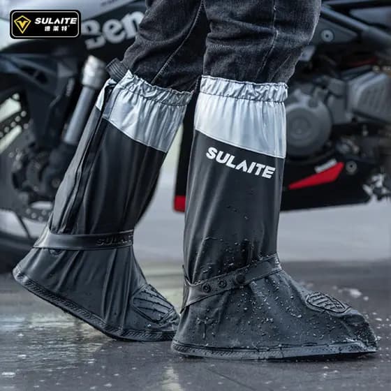 Capas para calçados de motocicleta, espessas, antiderrapantes, botas de chuva resistentes ao desgaste para uso externo,