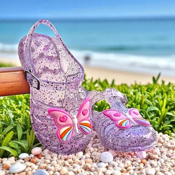 Sandalia Infantil Menina Papete Feminina Leve e Confortavel Dia a Dia