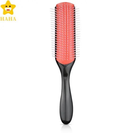 Escova De Cabelo De 9 Fileiras Pente Nylon Removível Com Alça Ergonômica Para Cabelos Secos E Molhados SHOPSBC5493
