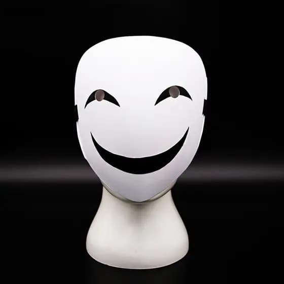 Fengjue Cosplay Kagetane Hiruko Burakku Buretto Face Inteira Anime Máscara De Sorriso De Bala Preta Presente De Hallowee
