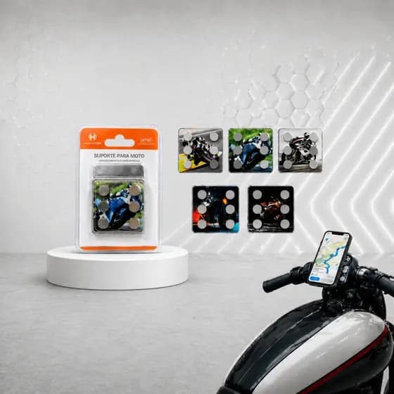 Suporte de Celular para Moto Magnético 6 Imãs Forte Fixação