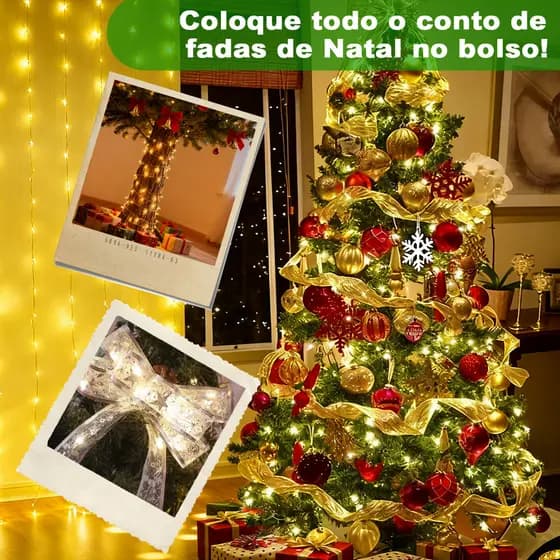 🎄Cascata de Luzes LED Natalina 3m/5m/10m |Cortina de Luzes de Natal (Estilo Cascata) Janelas e Árvores de Natal