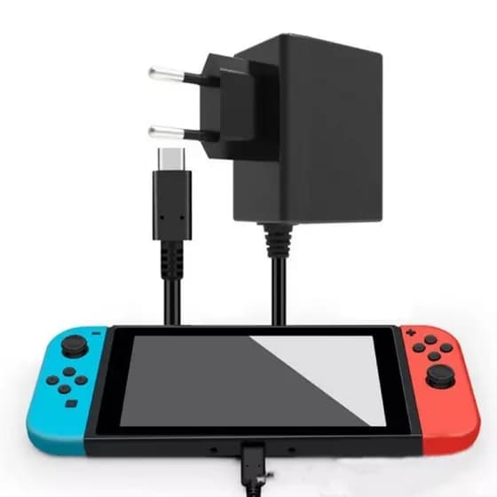 Carregador Ac Fonte Energia Bivolt para Nintendo Switch e Controle Pro