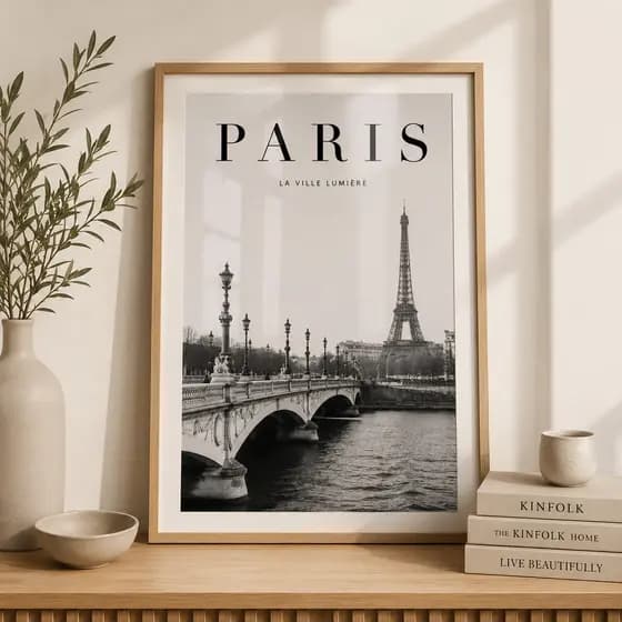 Quadro Decorativo Sala Hall Escritório Quarto Paris Torre Eiffel Quadro Preto E Branco Fotografia Clássico