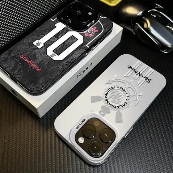 Capinha capa de Com nome personalizado Futebol Corinthians Para iPhone 15 14 13 12 11 X XS XR 7+ 8 Plus 16 PRO capa S22