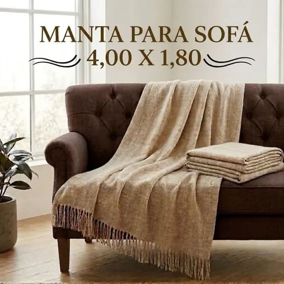 Manta Decorativa Extra Grande 4,00x1,80m – Sofisticação e Conforto para Ambientes Direto da Fábrica
