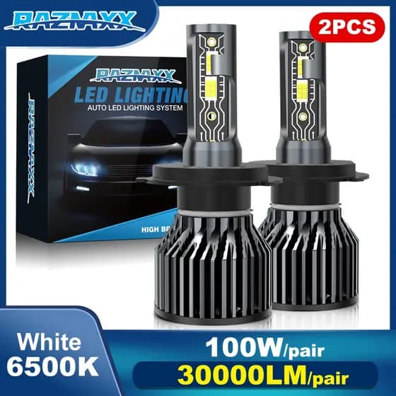 Par Ultra Led Lampada Farol H1 H3 H4 H7 H8 H11 9005 Hb3 9006 Hb4 H27 880 881 Led 6500k Branca