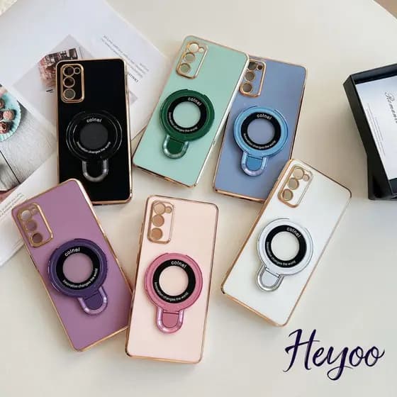 Capa Capinha Premium Anti Impacto Metalizado Suporte Escudo U Várias Cores Case Para Samsung Galaxy M32 M33 M42 M52 M53