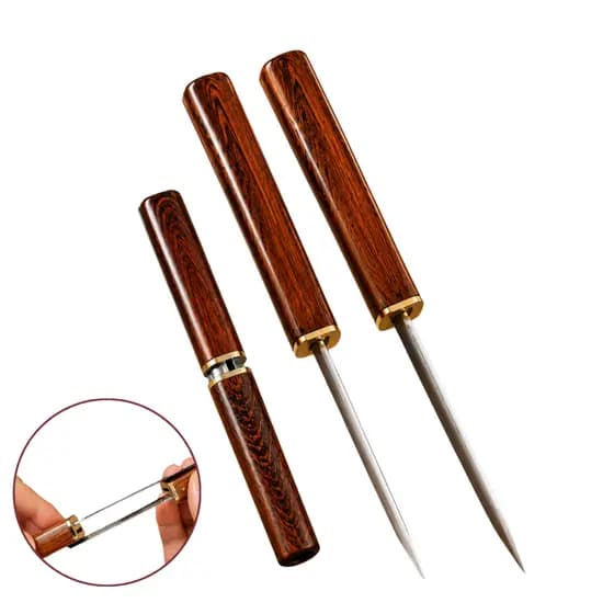 Kit 2PCS Faca de Frutas Faca Cutelo Churrasco Carne de Cozinha Faca para Cortar Churrasco Com Bainha