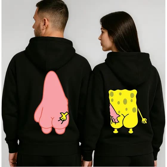 Kit Casal Moletom 2pçs Bob Esponja E Patrick 393