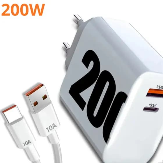 ORIGINAL Carregador Turbo 200w C Para Xiaomi Carregador Rápido 200w Tipo C Redmi Note 14 A14 A34 A54 Poco X6 Pro
