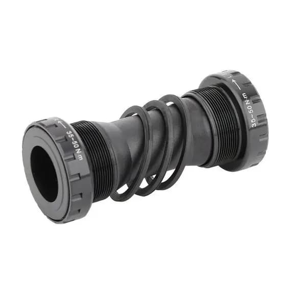 Pedivela de bicicleta BB68 integrado com suporte inferior rosqueado para bicicletas de montanha e de estrada.