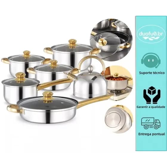 Conjunto de placa antiaderente de aço inoxidável de 5 peças, com 12 tampas e 1 tampa de panela antiaderente, tratamento