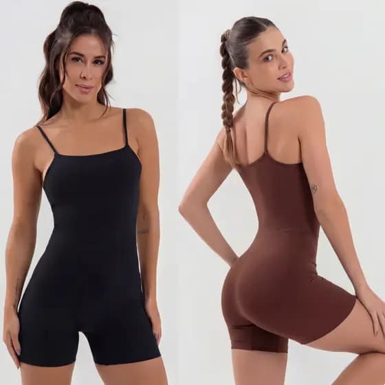 Kit 2 Macaquinhos Fitness Feminino Academia Zero Transparência