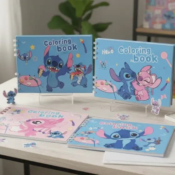 Livro de Colorir 50 Folhas Caderno de Desenho Pintura Coloring Book Infantil Personagens