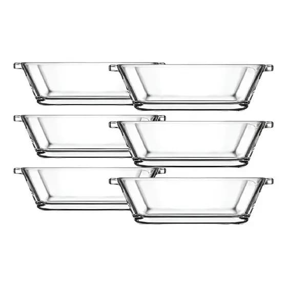 Jogo Com 6 Bowls Mere Quadrado Em Vidro 125 Ml - Dynasty
