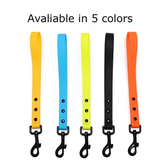 Guia Curta de Silicone 31cm para Cães – Ajustável, Impermeável, Confortável e Resistente
