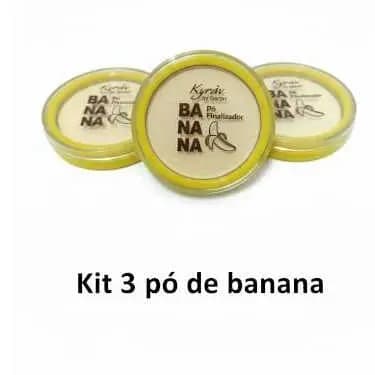 Kit 3 Pó Banana Facial Kyrav Trio Acabamento Matte