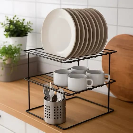 Organizador de pratos para cozinha Aramado suporte armário de cozinha