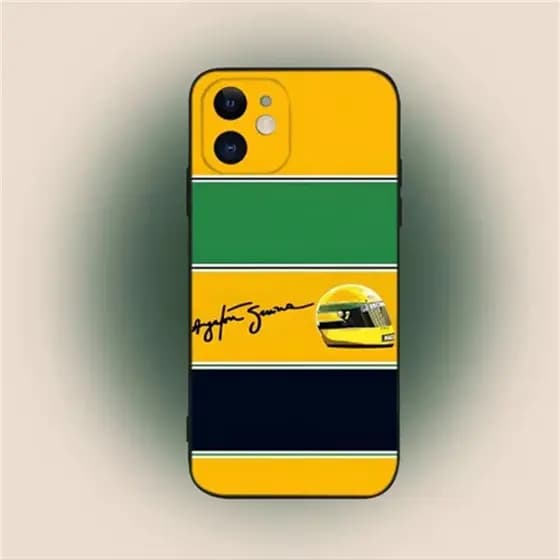 Capa de Telefone BK-1 F1 Driver A-Ayrton S-Senna para iPhone 16 17, 15, 14 Pro, 11, 13, 12 Mini, XS, XR Max, 6, 8, 7 Plu