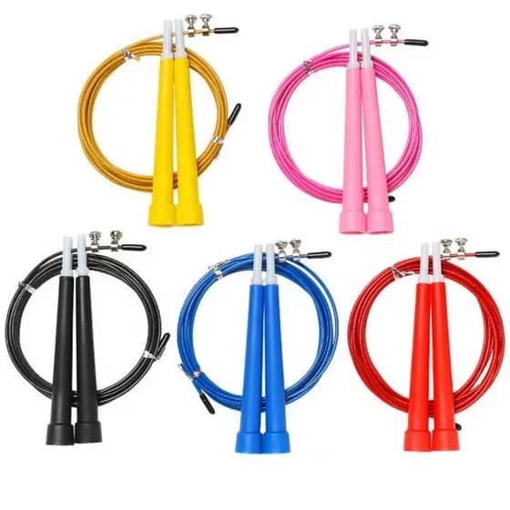 Corda de Pular Speed Rope Crossfit 2,5m com Cabo de Aço PREMIUM e Rolamento - Ideal para Treinamento Funcional e Cardio