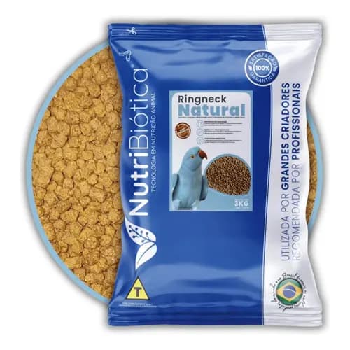 Ração Nutribiótica 3kg Ring Neck Natural Linha Criador