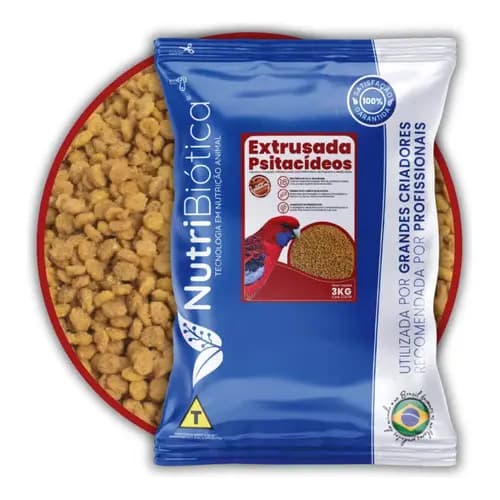 Ração Nutribiótica 3kg Extrusada Psitacídeos Linha Criador