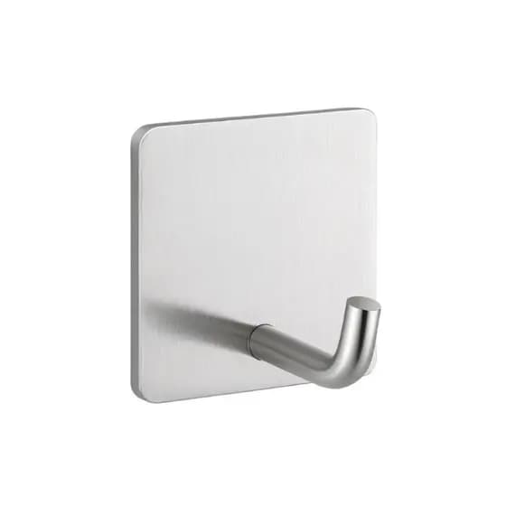 Gancho Autocolante Inox Aço Escovado Suporte Porta Toalha Chave e Utensílios Antiferrugem