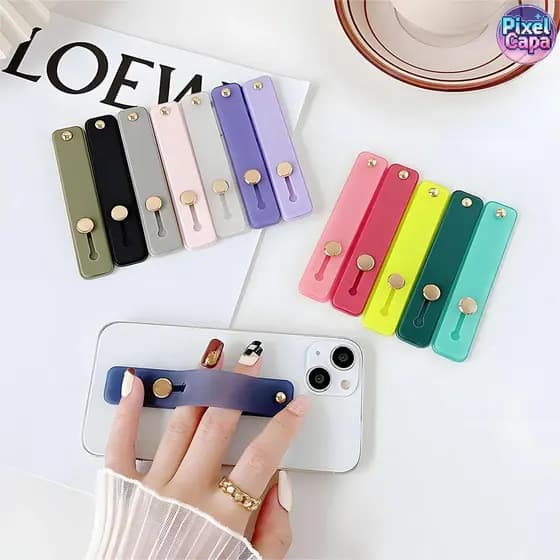Suporte Para Celular Com Adesivo Traseiro Multifuncional Silicone