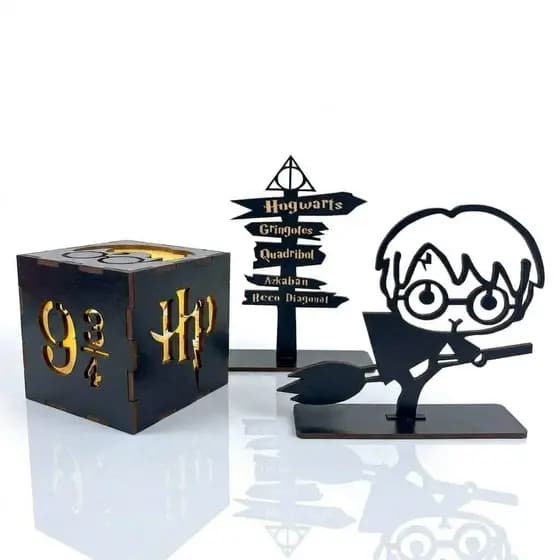 Kit Bruxo Abajur Decorativo Totem Destinos Coleção