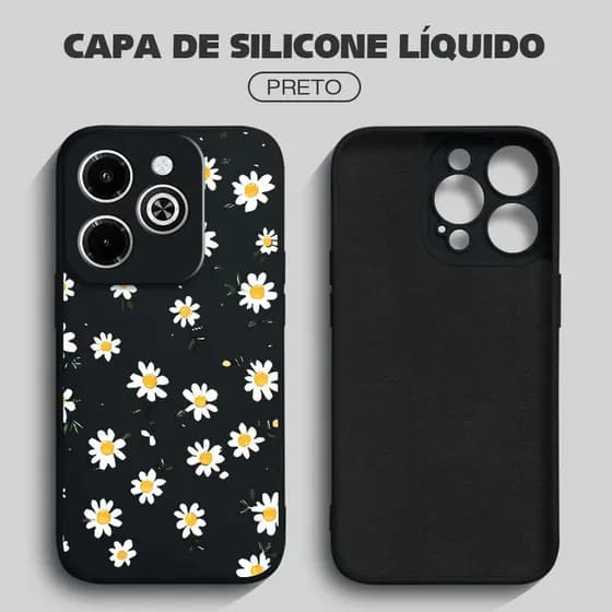 Capinha Para Infinix Smart 8 Pro HD Plus Hot 40i Capa De Luxo Liquid Silicone Celular Proteção Case YT 0028