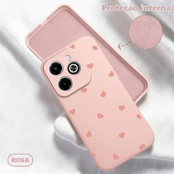 Capinha Para Infinix Smart 8 Pro HD Plus Hot 40i Capa De Luxo Liquid Silicone Celular Proteção Case YT 0018
