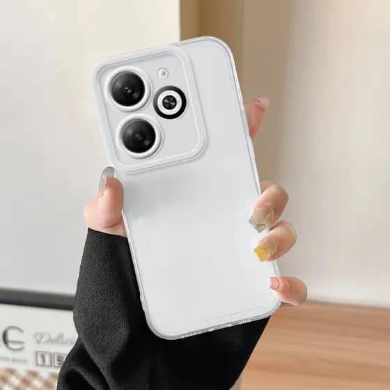 Capinha Para Infinix Smart 8 Pro HD Plus Hot 40i Case Simple Transparent Airbag Macio TPU Capa De Celular 0000 TSY