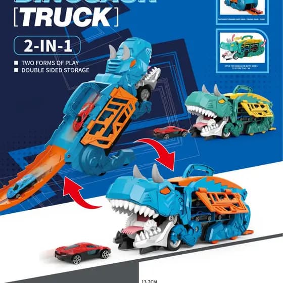 Carrinhos brinquedos de menino Caminhão Dinossauro Transformador 2026 | Presente Aniversário 🚗🦖