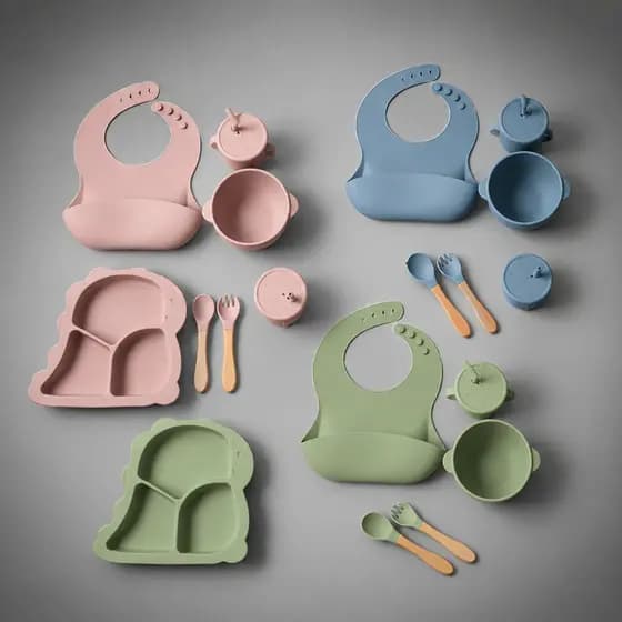 Kit Introdução Alimentar Bebê 6 Peças Dino - HK Baby