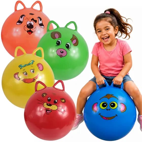 Bola Pula Pula Inflável Brinquedo Cavalinho Upa Upa Infantil 40cm Com Alça Segura Pular e Brincar