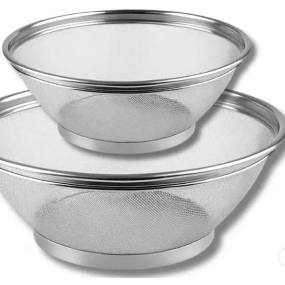 Kit até 2 Cesta Inox Multiuso – Escorredor e Armazenador (22 cm e 25 cm)