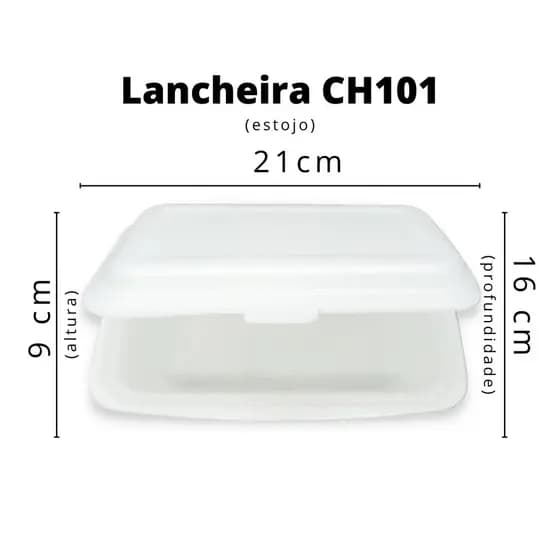 Estojo De Isopor Lancheira Embalagem Ch101 Pacote 50 Unidades Delivery