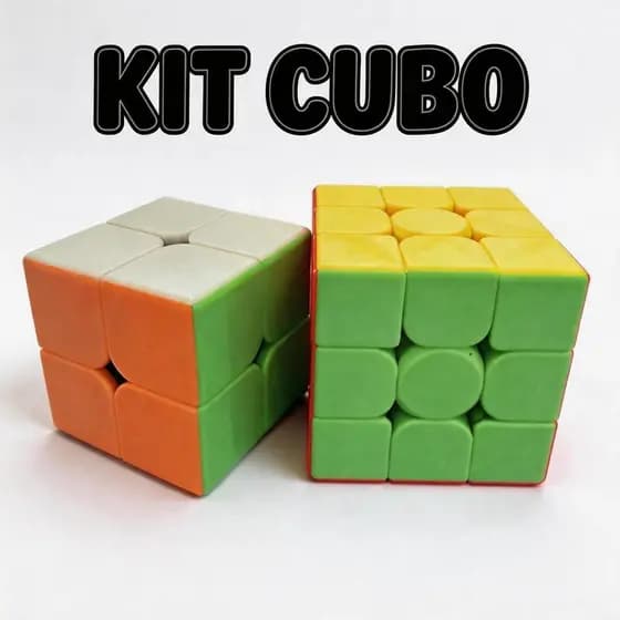 Kit Cubo Mágico 2x2 3x3 Brinquedo Educativo Presente Anti-Stress Profissional